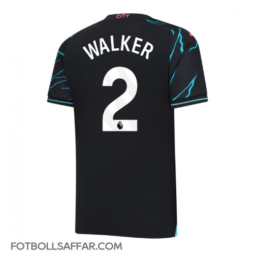 Manchester City Kyle Walker #2 Tredjeställ 2023-24 Kortärmad